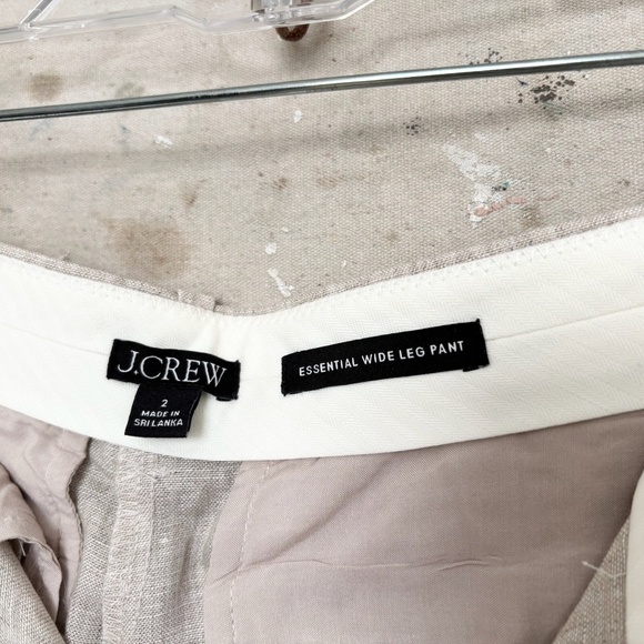 J Crew Wide-Leg Essential Pant in Linen - Picture 4 of 6